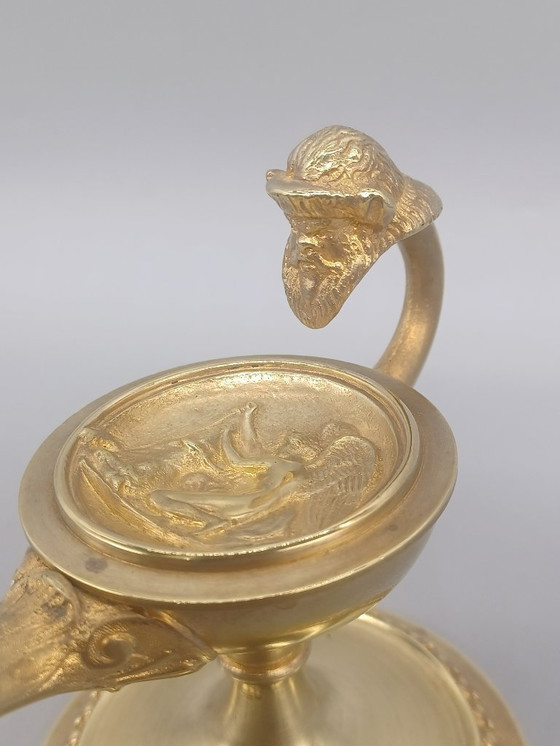 Image 1 of Rare pair of bronze candlesticks depicting Greek mythology