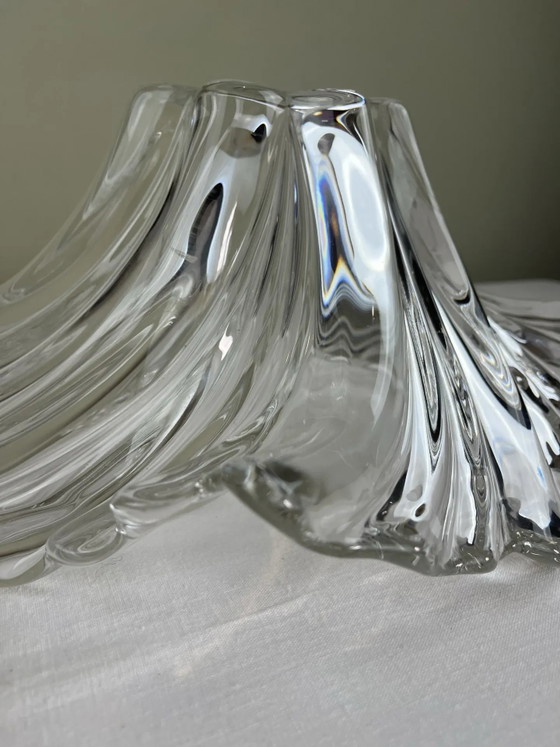 Skulpturale Schale organisches Design, Schalen, Kristall, Glas, Transparent (Foto 10 von 13)