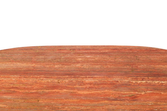 Image 1 of Mesa de comedor 'Tobia' en traverino rojo - Afra y Tobia Scarpa