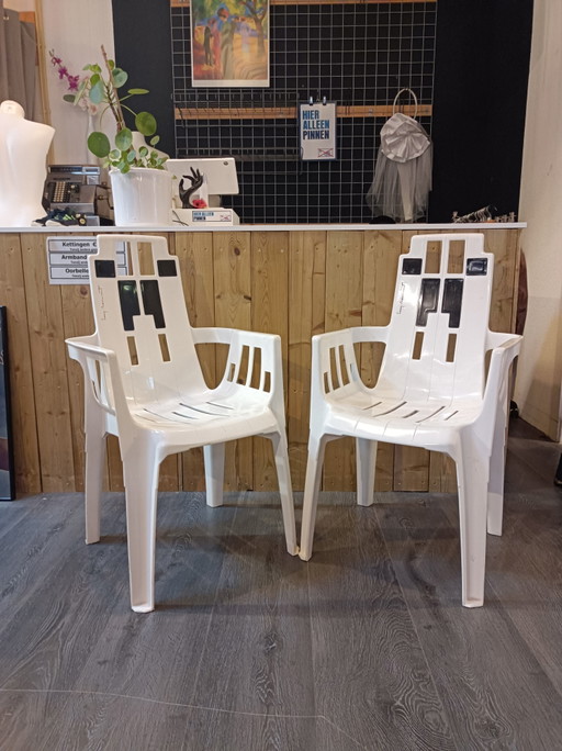 2x Silla de jardín Pierre Paulin para Henry Massonnet