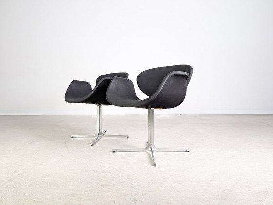 Image 1 of Conjunto de 2 sillones tulipán Artifort Pierre Paulin 1970 negro