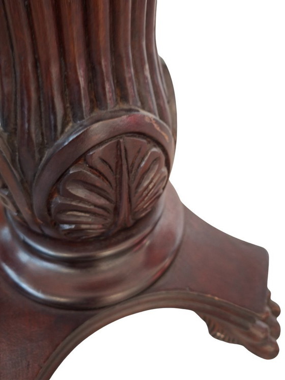 Image 1 of Elegante mahoniehouten planten-/bustestandaard/zuil – Vintage jaren 60