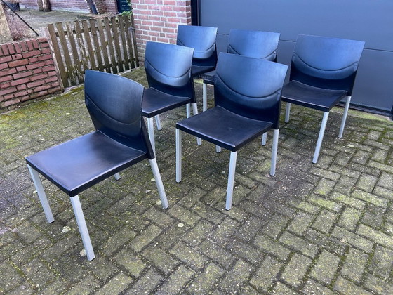 Image 1 of 6x Leolux Myto dining chairs