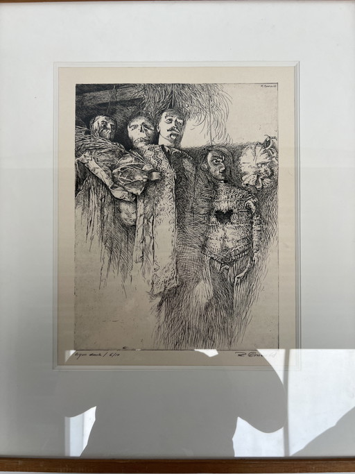 Peinture (gravure) de Raf Coorevits 1934