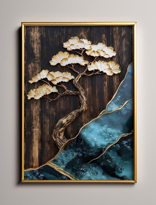 Acrylic Glass Artwork | 200x140 cm | Depthwave #2 (Ori, 1983)