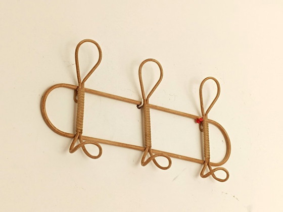 Image 1 of Portemanteau imitation rotin a 4 parères doubles