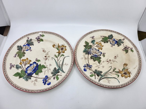 Rare Set of Victorian Brownfield & Sons "Texas" Pattern Plates, England, Circa 1880 (8) – Tableware, Ceramic (photo 13 of 18)
