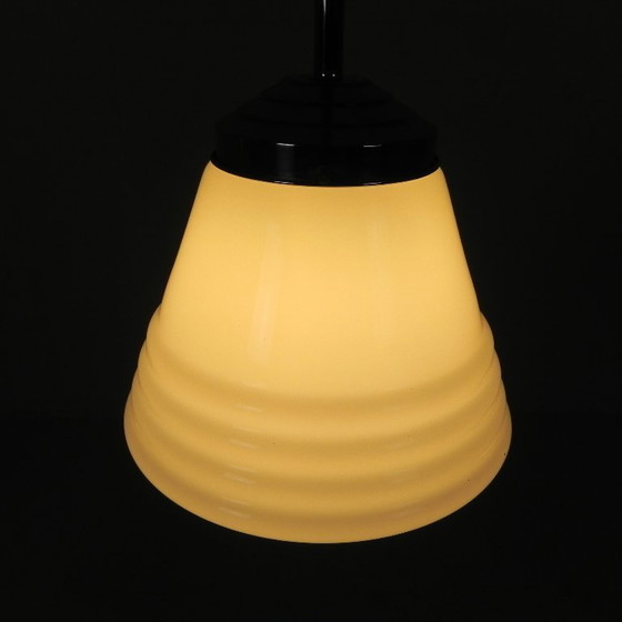 Image 1 of Art Deco hanglamp met opaline kap, jaren 30