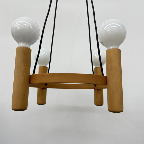 Image 1 of Vintage Domus Danish design hanging lamp chandelier , 1970s
