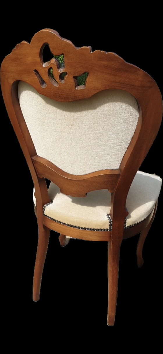 4 sedie da pranzo barocche – Tessile, Legno (photo 2 of 5)