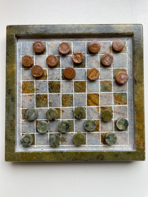 Scacchi - backgammon - solitario - dama - tris (marmo brasiliano) – Oggetti decorativi (photo 4 of 6)