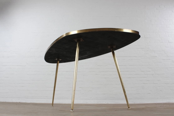 Tavolino da caffè mosaico d'artista K. Theessen vintage – Tavolini da caffè, Wood, Brass, Mid Century Modern (photo 10 of 14)