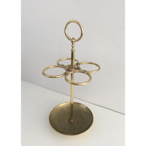 Vintage brass umbrella stand, 1930