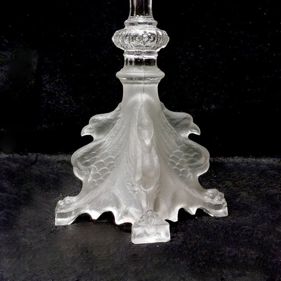 Image 1 of Glazen kandelaars - Val Saint Lambert - Art Deco