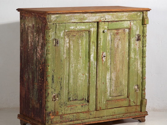 Antique chest of drawers with green patina (c.1920) #59 (photo 2 of 40)