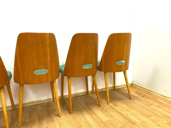 Image 1 of Set of 4 Retro Chairs, Brussels Style, 1964, Czechoslovakia