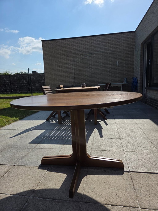 Grote Vintage Ovale Verlengbare Eettafel