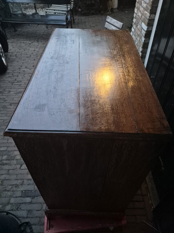 Image 1 of Antike, elegante englische Eichenkommode, georgianische Kommode