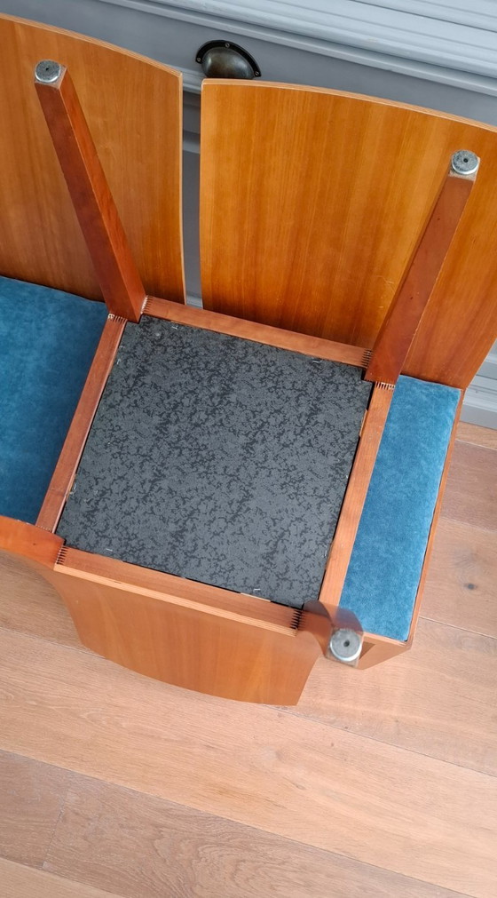 Image 1 of 4 sedie Arco Flex con Alcantara - Design olandese - Vintage