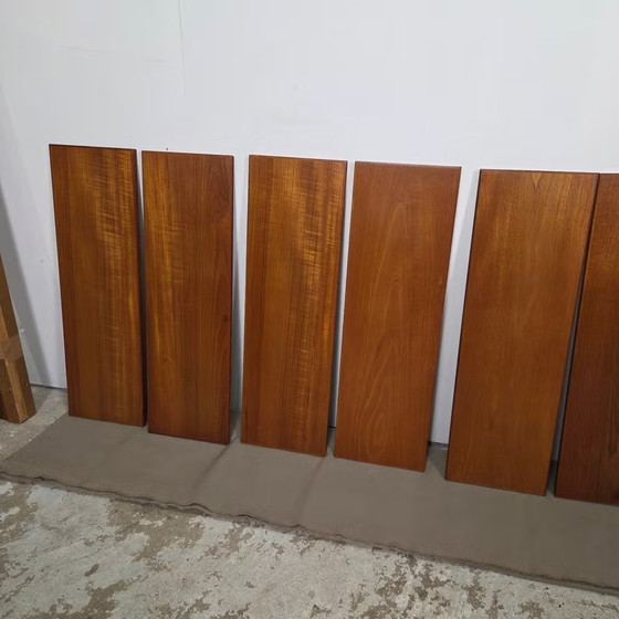 Vintage 60s Danish Teak Modular Wall System Mid Century, Wall cabinet, Wood, Brown, Mid Century Modern (photo 23 of 24)