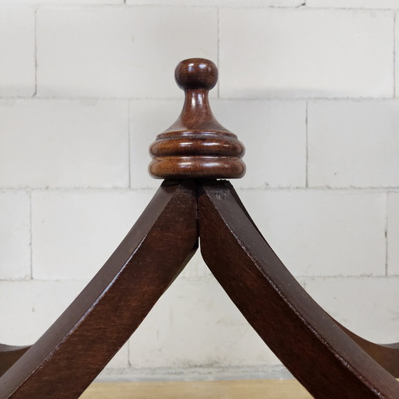 Image 1 of Vintage mahonie houten fineer Edwardian stijl bijzettafel / koffietafel / sidetable