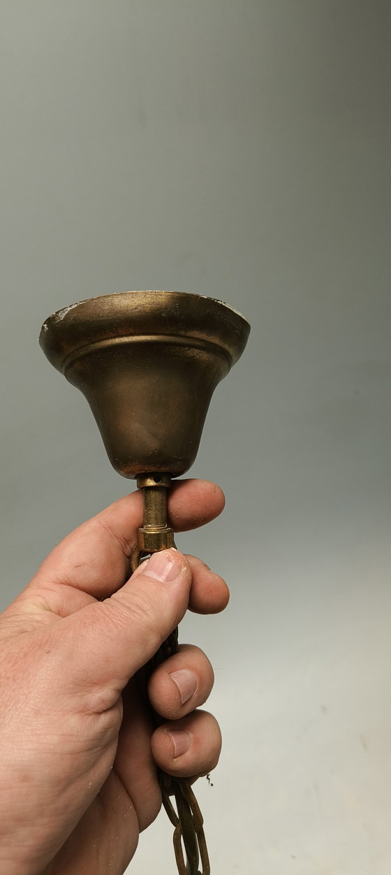 Image 1 of Vintage design italiaans gekleurd glazen Murano hanglamp in de stijl van Nason