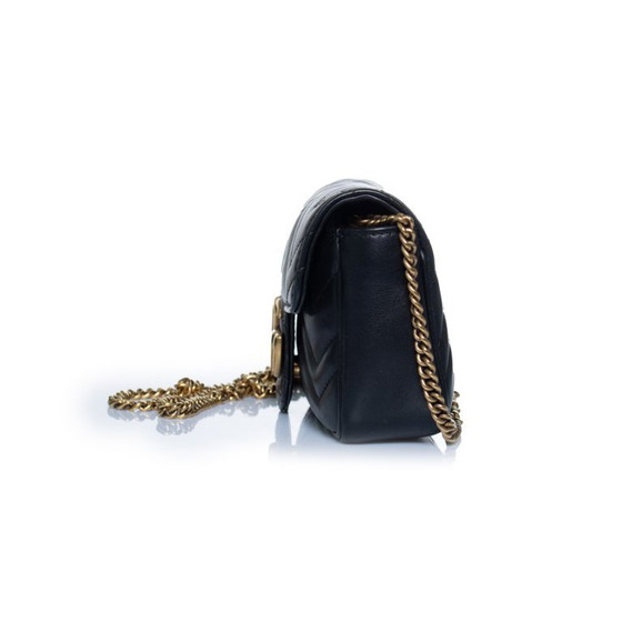 Gucci, Mini Marmont Bag in Black Leather – Crossbody bags, Calfskin (photo 4 of 18)