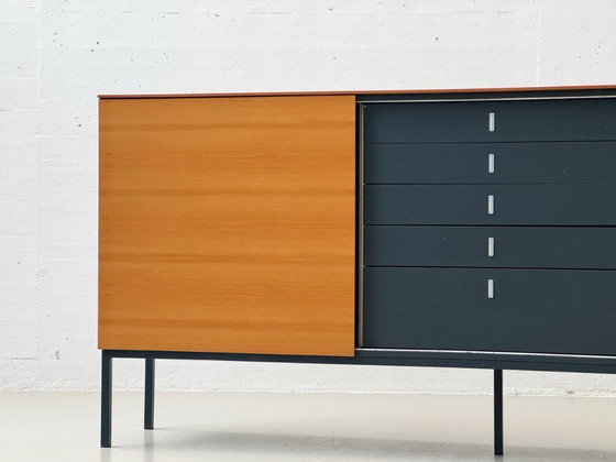 Image 1 of High-quality sideboard with sliding doors and drawers, 1980s