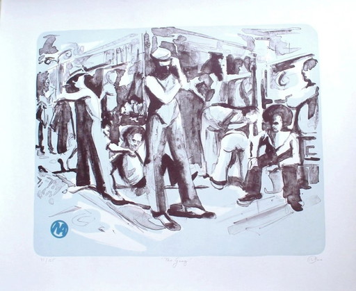 Nick Andrews, litografia 'The Gang' 43/125 - anno 2010