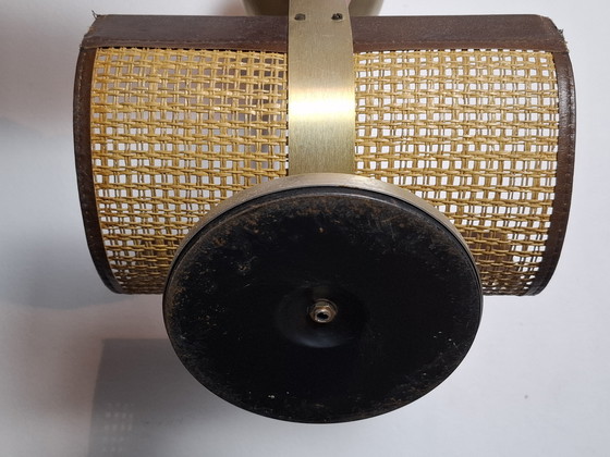 Image 1 of 1960s ashtray in Vienna straw and metal.