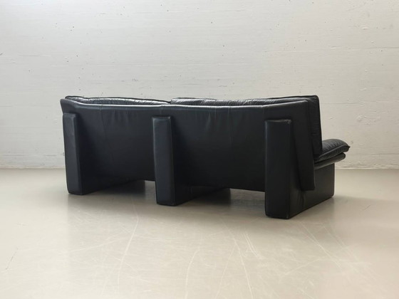 Image 1 of Nicoletti Salotti für Avanti Ledersofa – Italien, 1980er