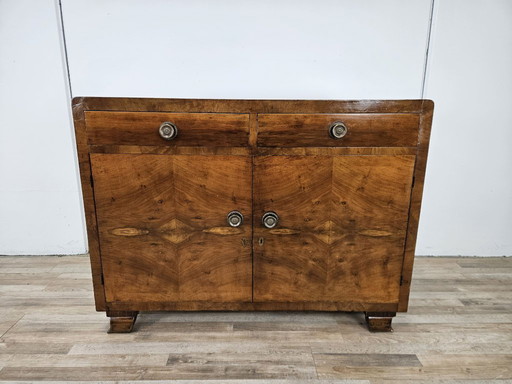 Art Decò sideboard in walnut burl from the 1940s