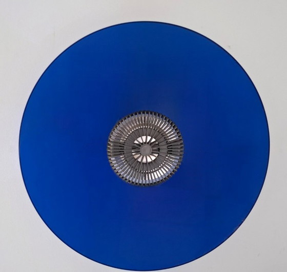 Image 1 of Wandlamp rond glas blauw/paars