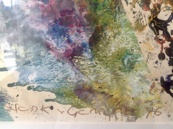 Image 1 of Henk van Gemert “Paysage” little gem. Technique, collage.