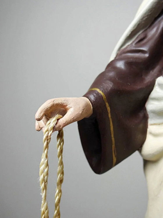Statuetta gesso ND del Monte Carmelo, laboratori Olot, occhi di vetro, – Oggetti decorativi, Legno, Cromo (photo 10 of 17)