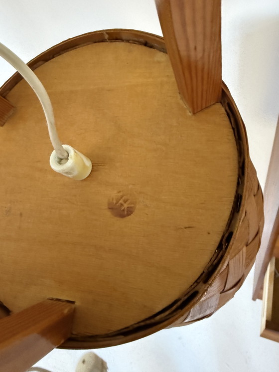 Image 1 of Vintage tripod floor lamp with slats, Hans Agne Jakobsson '60