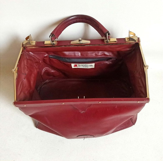 Borsa da viaggio Jacques Esterel Anni '70, Borse da viaggio, Pelle, Metallo, Rosso (foto 8 di 10)