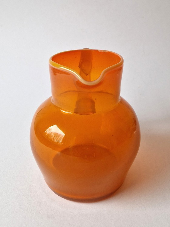 Image 1 of Kosta Boda - Orange water jug ​​by Erik Höglund - 60s
