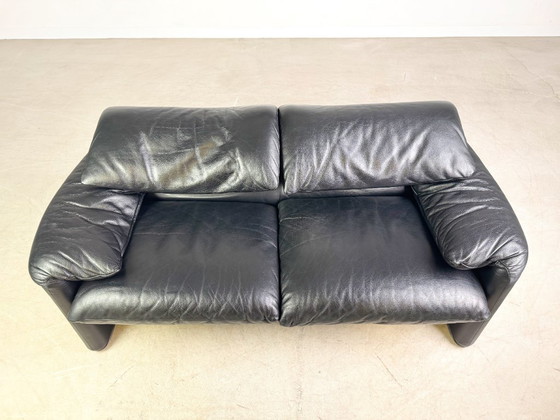 Image 1 of Cassina Maralunga Zweisitzer Sofa Couch Vico Magistretti Leder