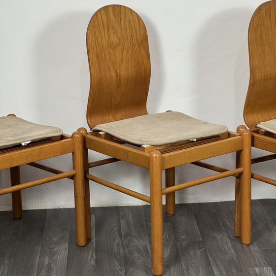 Image 1 of Set of 4 Mid-Century Scandinavian Dining Chairs from the 1970s