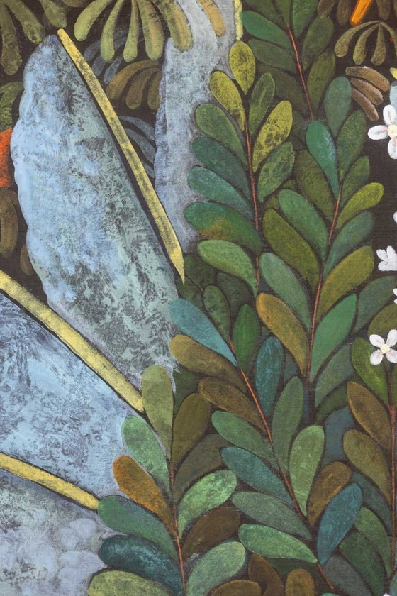 Image 1 of Groot acrylschilderij op linnen canvas. Hedendaags werk.