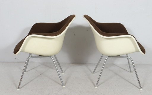 Charles and Ray Eames for Vitra, set of 2 chairs/armchairs, model: 'Dax', 1970s