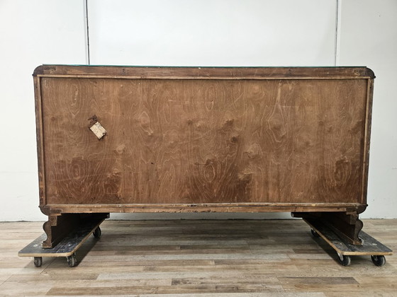 1940s Art Decò Milanese Sideboard in Briar Root and Mirror – Wood (photo 29 of 33)