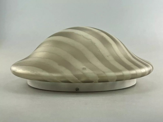 Image 1 of 70s Peill & Putzler Plafoniere ceiling lamp glass space design lamp 70s