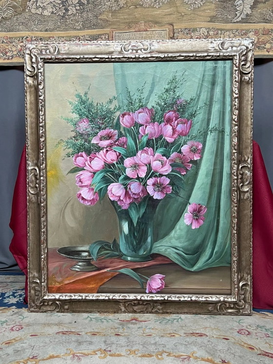 J.v. Langenhove. "Mazzo di fiori." – Dipinti e disegni, Canvas (photo 4 of 9)