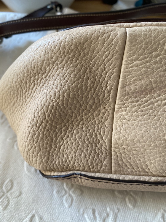Image 1 of Coach handbag, leather, beige, new