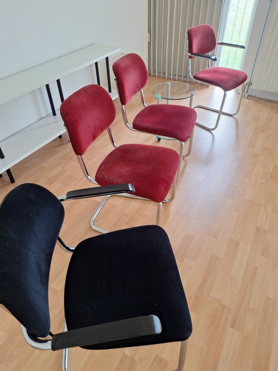 4 x Sedie da pranzo Lande, modello a slitta – Metal, Plastic (photo 5 of 6)
