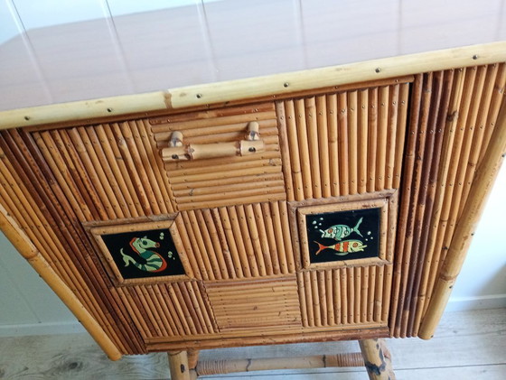 Image 1 of Vintage rotan bar 1960