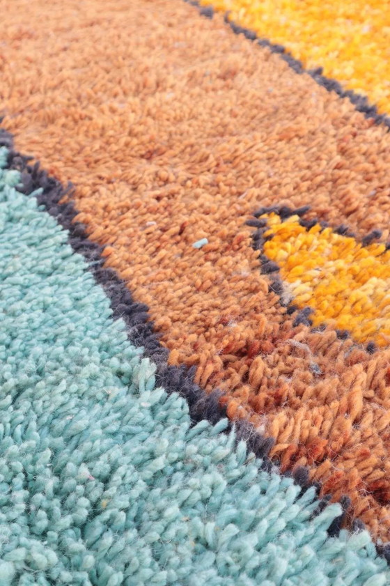 Abstract and Colourful Beni Ouarain Rug, Handmade in Wool, 300x200cm – Rugs & carpets, Modern (photo 6 of 11)