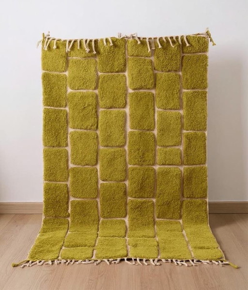 Authentiek groen natuurwollen vloerkleed 150/250 cm – Alias, vloerkleden en tapijten, Wool